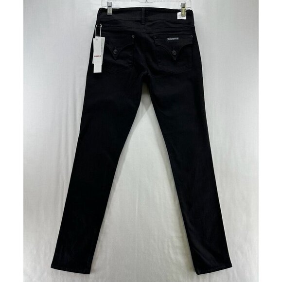 Hudson Jeans Womens Size 27 Low Rise Skinny Dark Washed Stretch Denim Black - Picture 2 of 11